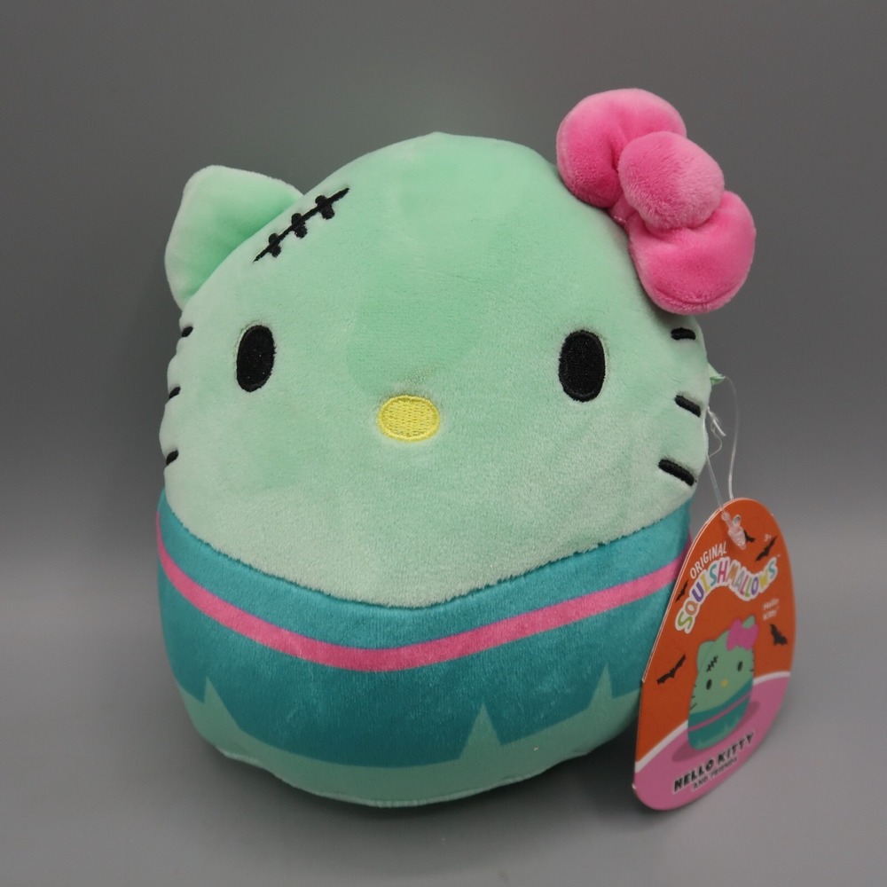 Squishmallows Sanrio 2022 Halloween 8" Hello Kitty Frankenstein Plush Doll w tag